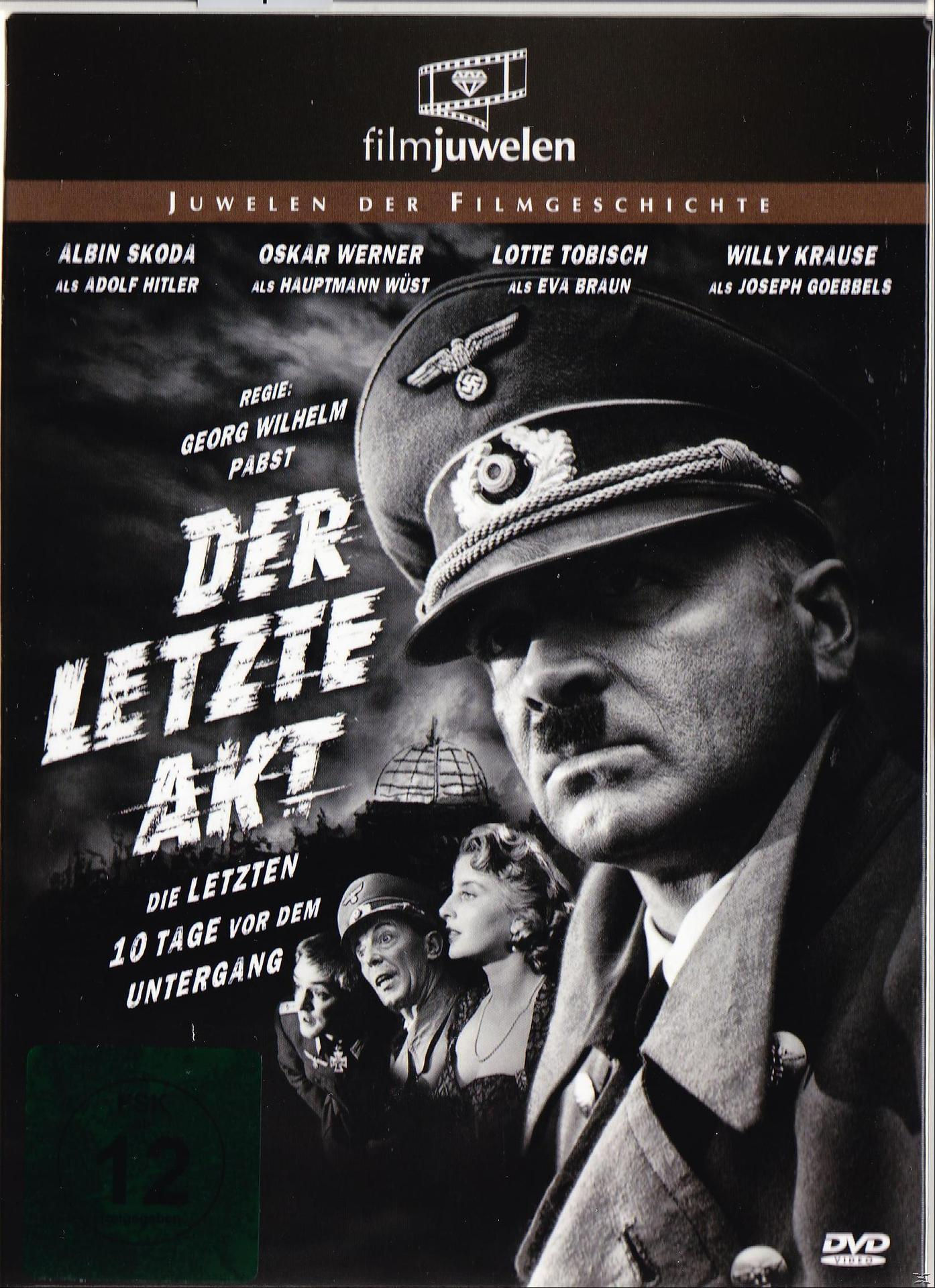 Filmposter: Der letzte Akt. Ein Mann mit Hut steht im Vordergrund. Mehrere Personen im Hintergrund.