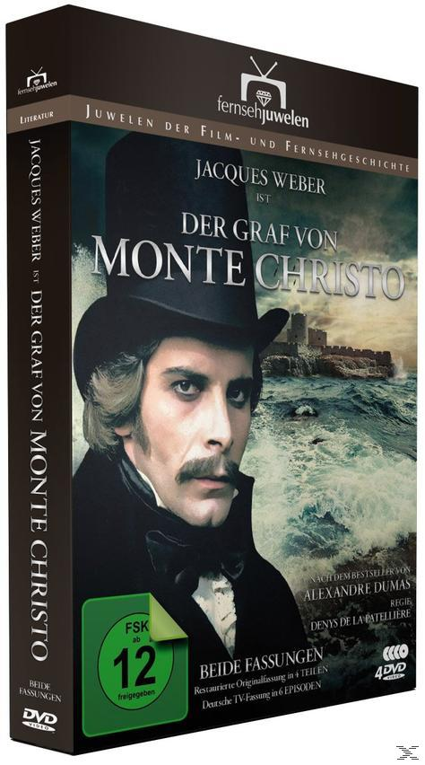 DVD-Cover eines Mannes mit Zylinder. Der Titel lautet Der Graf von Monte Christo. Im Hintergrund ist ein Schloss zu sehen.