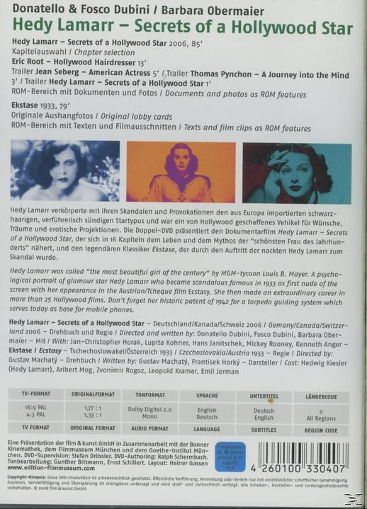 HEDY LAMARR - SECRETS OF A HOLLYWOOD STAR DVD