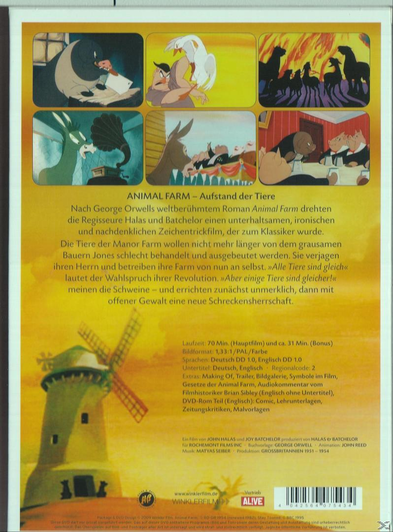 DVD-Cover mit einer animierten Szene von Tieren. Es gibt Text auf Deutsch.
