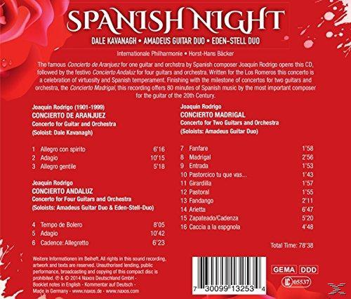 Amadeus Guitar Duo, Horst-Hans Bäcker, Joaquín Rodrigo, Dale Kavanagh - Spanish Night  - (CD)