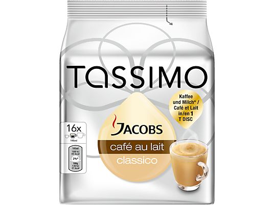 TASSIMO Jacobs Cafe au lait - Capsule di caffè