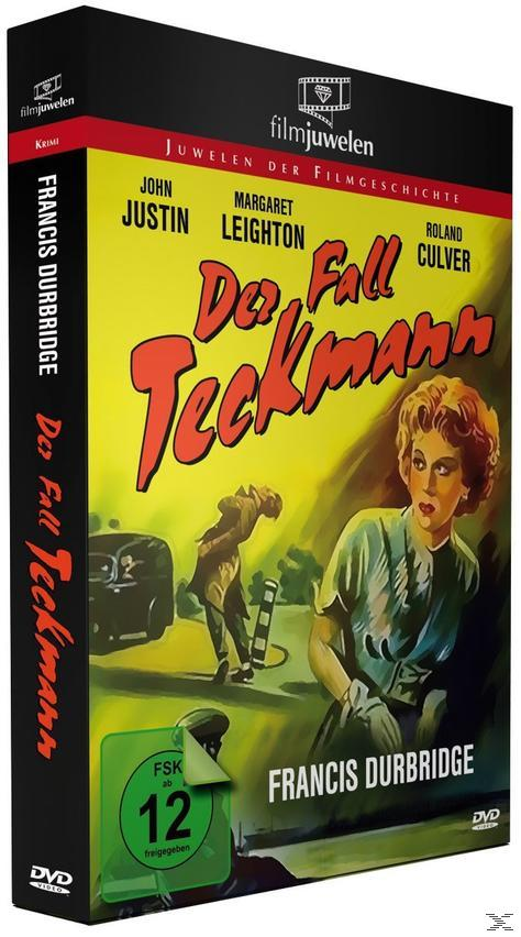 DVD-Cover von „Der Fall Teckmann“ mit einer Frau und einem Auto im Hintergrund.