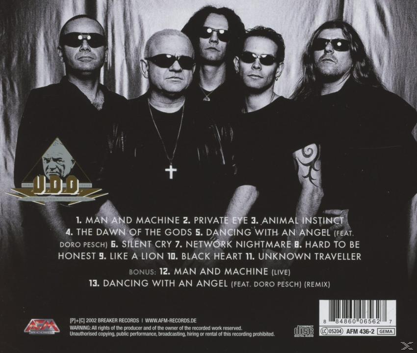 CD-Cover mit einer Band von fünf Männern mit Sonnenbrillen, Titeln von Songs und dem Udo-Logo.