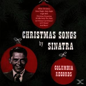 Album borító piros karácsonyfadísszel, Sinatra képével és a dalok címeivel.
