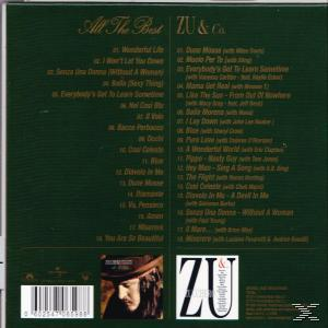 CD-Cover: 'All The Best ZU & Co'. Grüner Hintergrund, Trackliste und Credits.