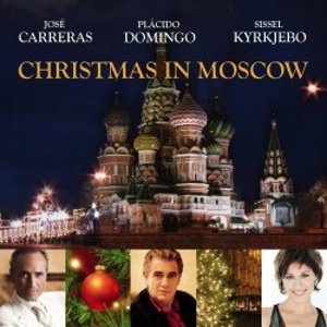 Album borító: Karácsony Moszkvában. José Carreras, Plácido Domingo és Sissel Kyrkjebø fotóit tartalmazza.
