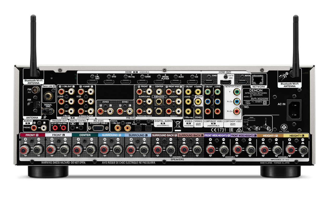 DENON AVR-X5200W AV-Receiver (11.2 Kanäle, 205 Watt pro Kanal, Schwarz)