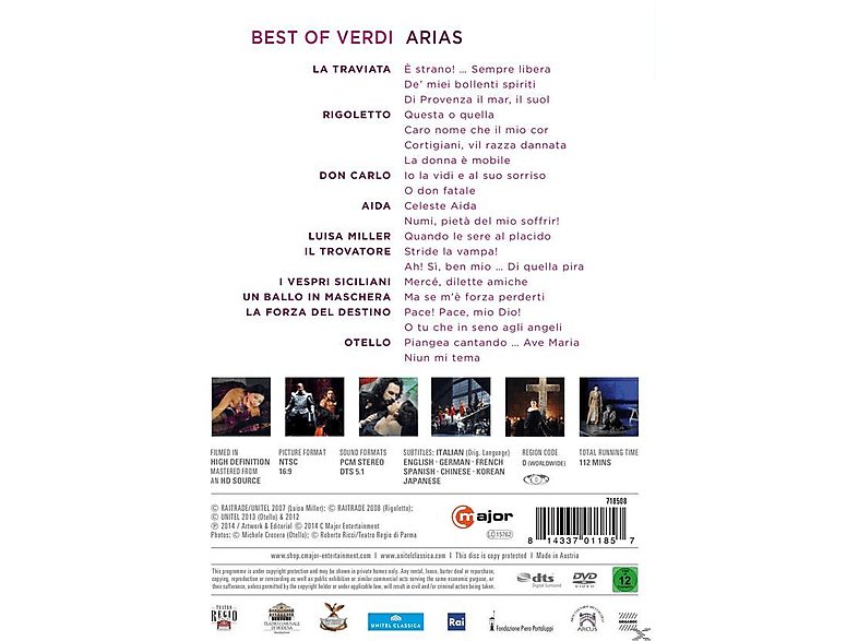 Thumbnail - VARIOUS - Best Of Verdi Arias (DVD)