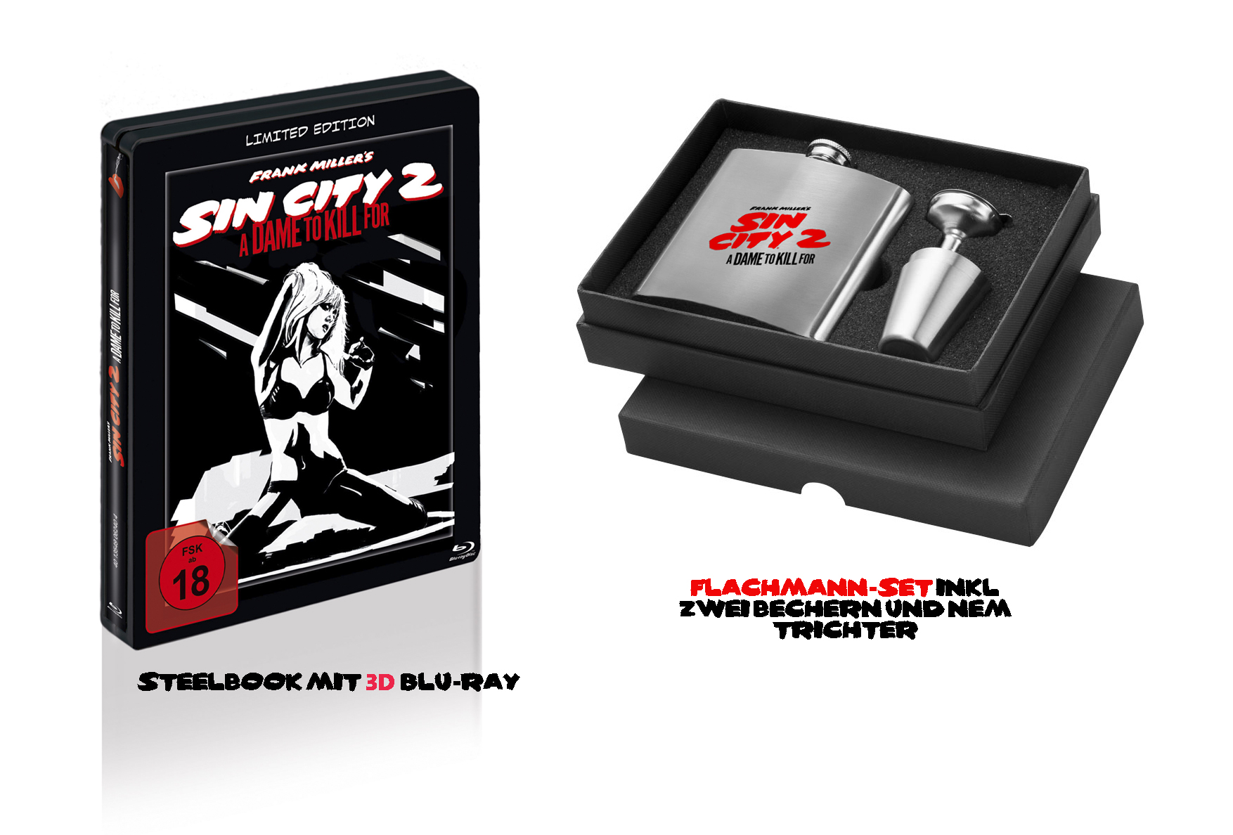 Sin City 2 - A Dame to Kill for (Limited Edition - Steelbook Media Markt Exklusiv) 3D Blu-ray