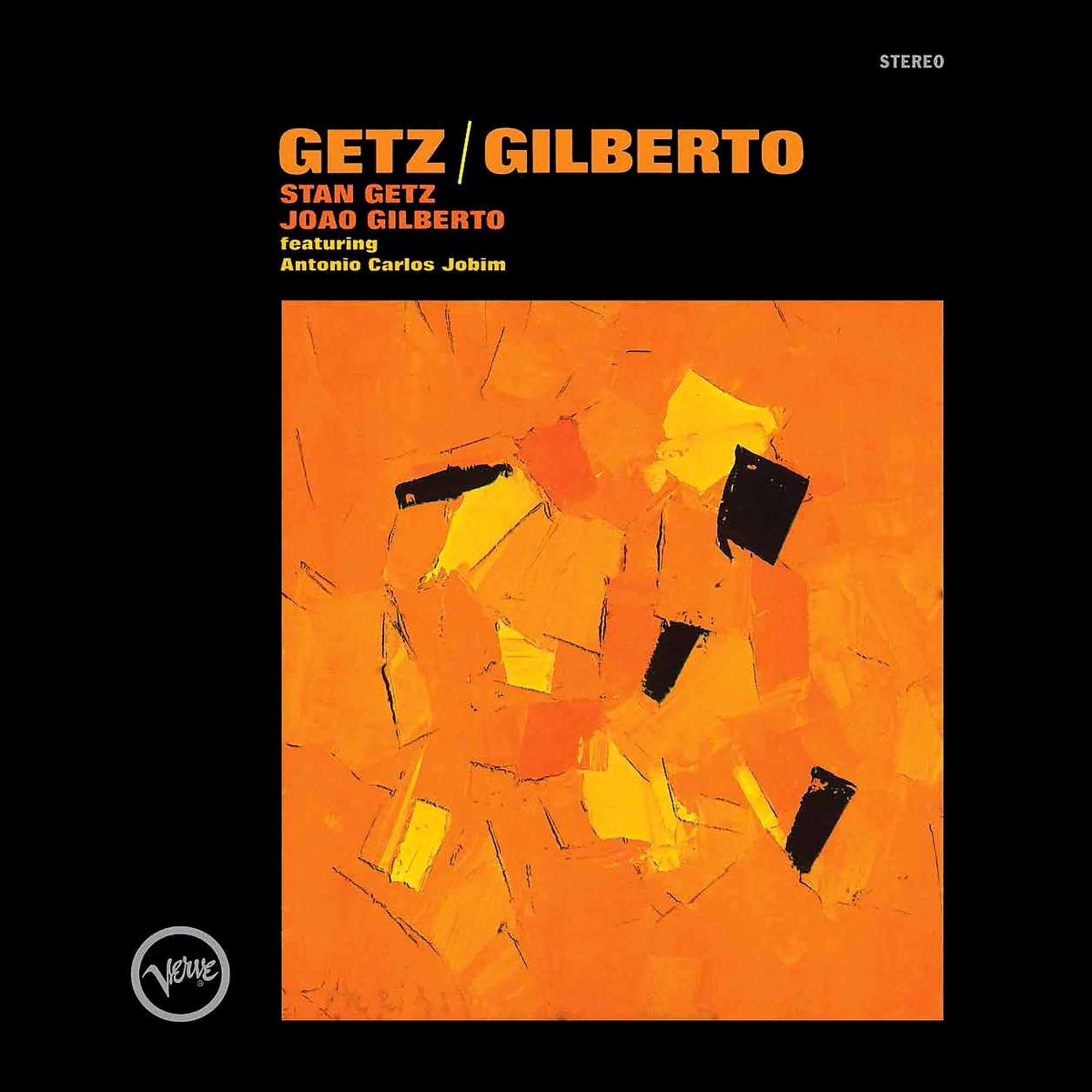 Albumcover mit orange-schwarzer abstrakter Kunst und Text in Gelb.