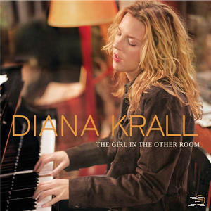 Blonde Frau spielt Klavier. Das Albumcover lautet "Diana Krall: The Girl in the Other Room".