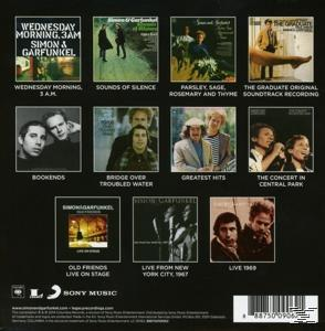 CD-Cover: Sammlung von Albumcovern von Simon & Garfunkel. Text: Wednesday Morning, 3 A.M.