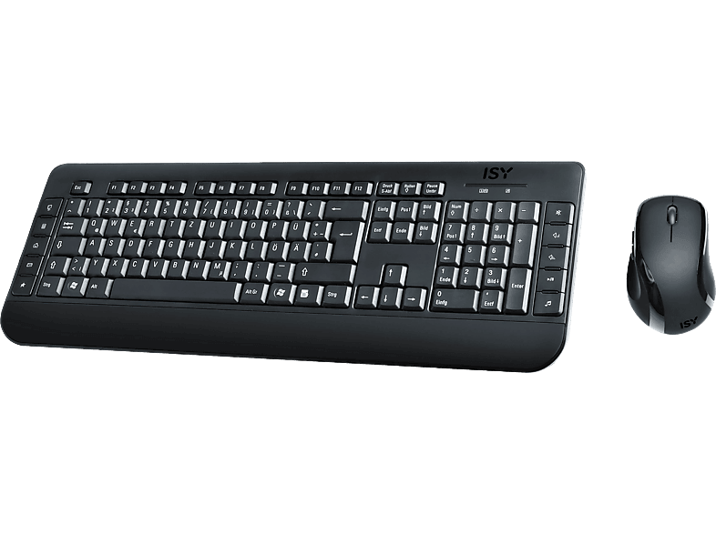 ISY IDE & Set, Maus Tastatur Schwarz kabellos, 3100