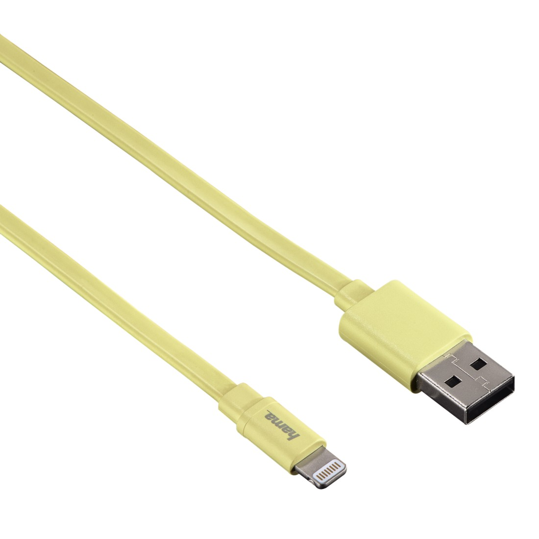 HAMA USB-Flachbandkabel, USB-Flachbandkabel, 1,20 m, Gelb