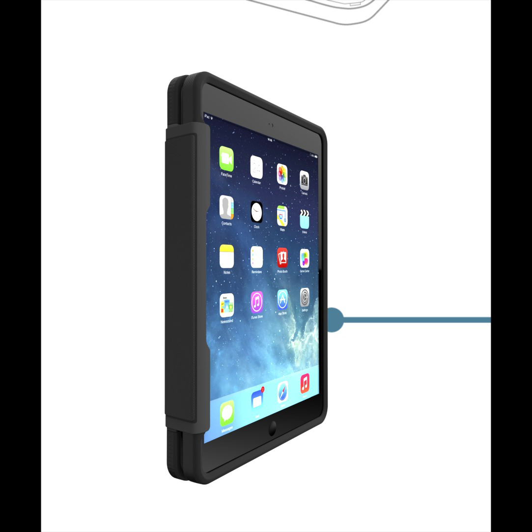 ZAGG ID5ZF2-BBG Outdoor Folio Keyboard Rugged Keyboard Case Schwarz