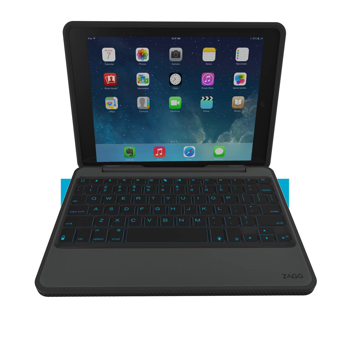 ZAGG ID5ZF2-BBG Outdoor Folio Keyboard Rugged Keyboard Case Schwarz