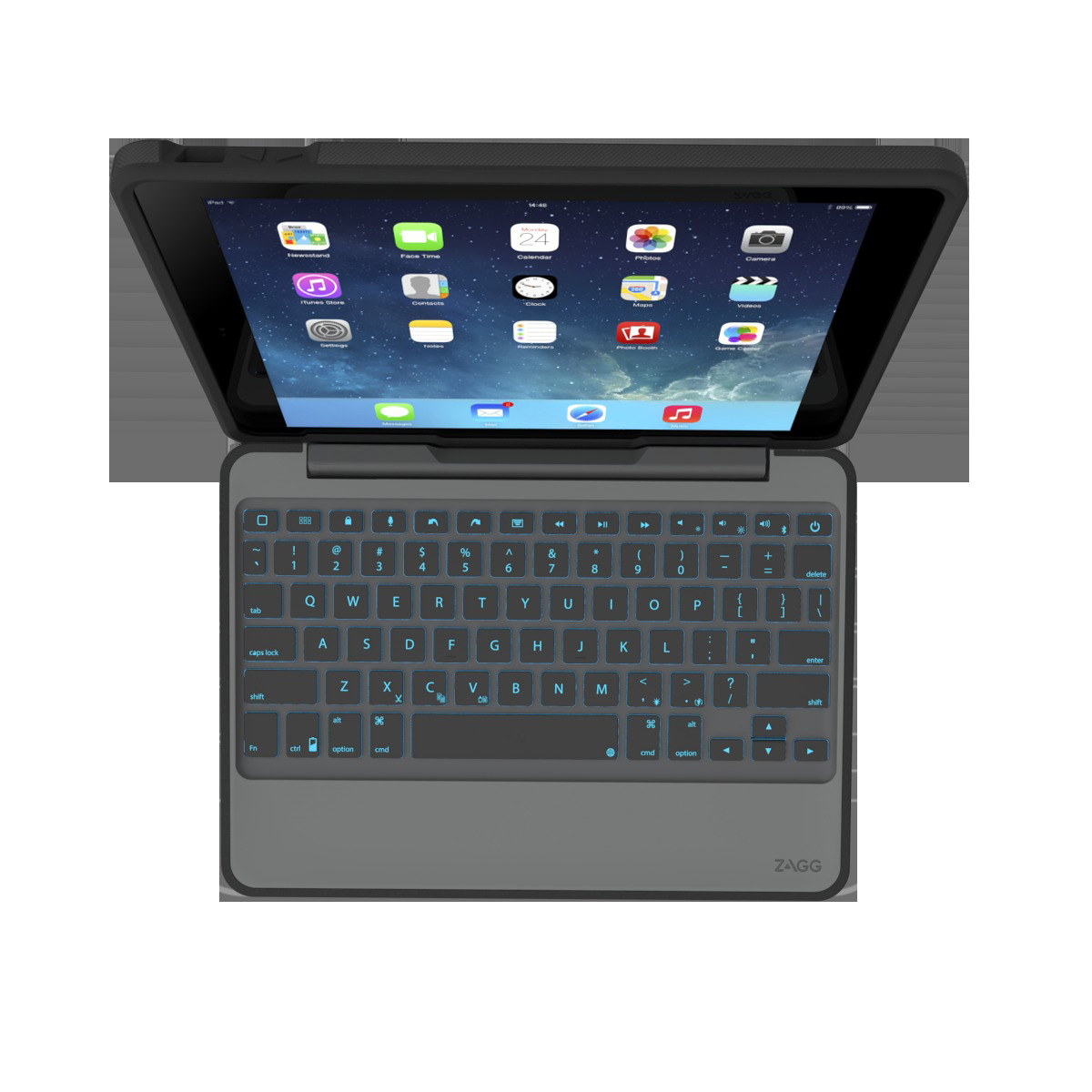 ZAGG ID5ZF2-BBG Outdoor Folio Keyboard Rugged Keyboard Case Schwarz