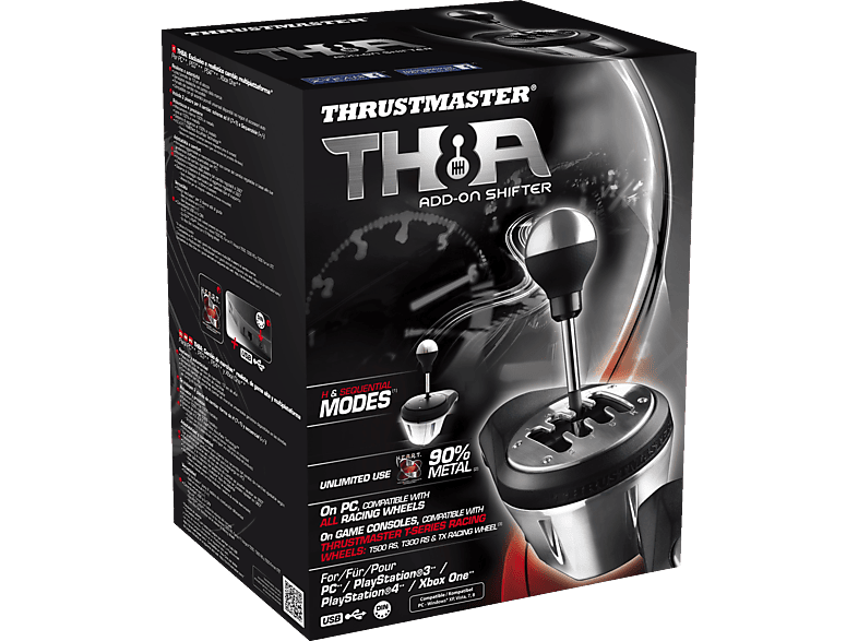 THRUSTMASTER TH8A (H-Schaltung 7+1 / Sequenziell +/-, PS4 / PS3 / Xbox One / PC) Schalthebel