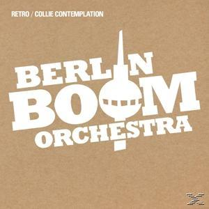Albumcover: Berlin Boom Orchestra Logo auf hellbraunem Hintergrund. Titel: Retro / Collie Contemplation.
