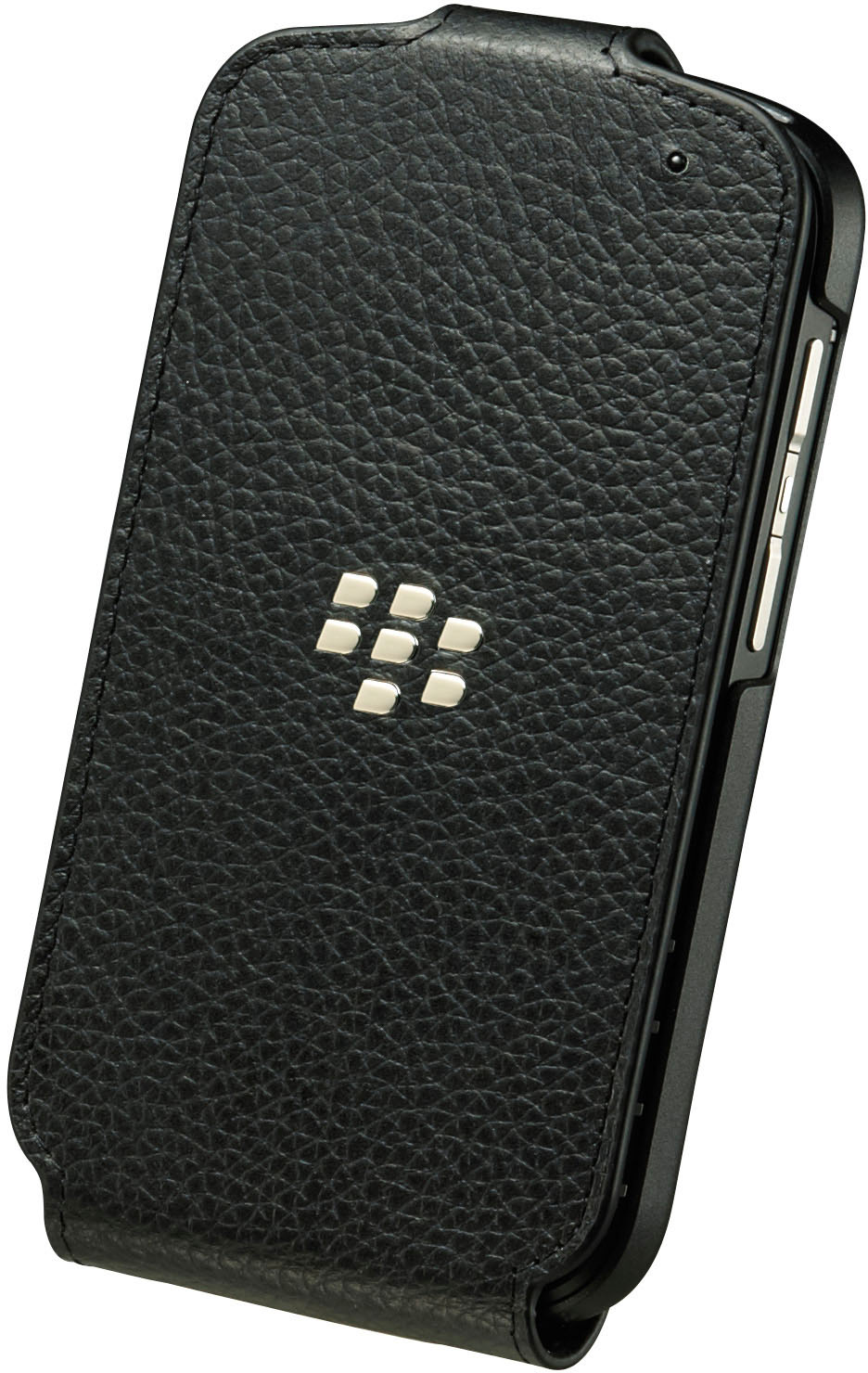 BLACKBERRY Flip Cover Blackberry, schwarz, Leder für Schwarz Q10 Q10