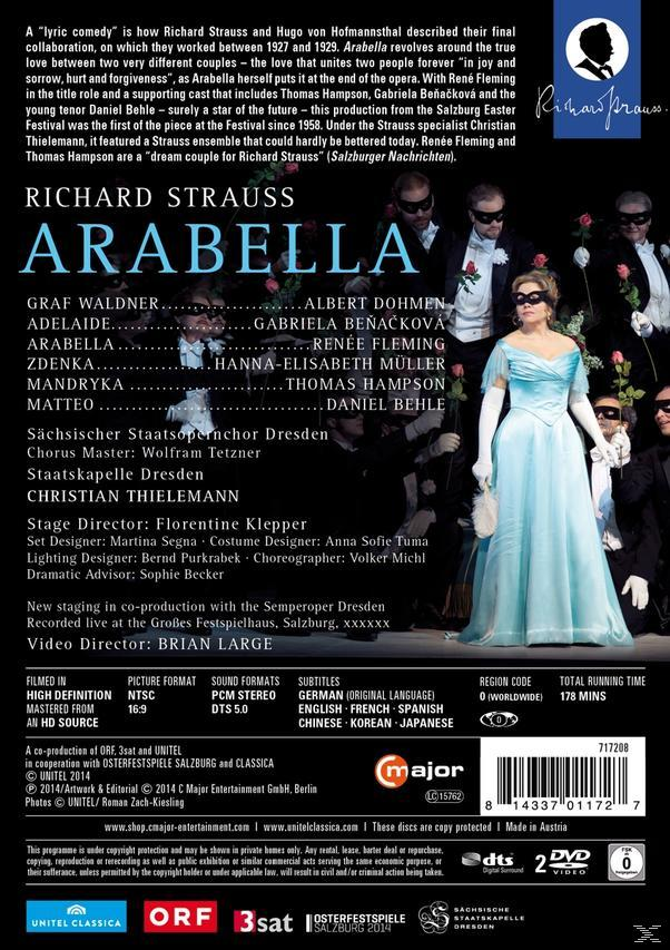DVD-Cover: Eine Gruppe von Personen in formeller Kleidung. Titel: Richard Strauss Arabella.