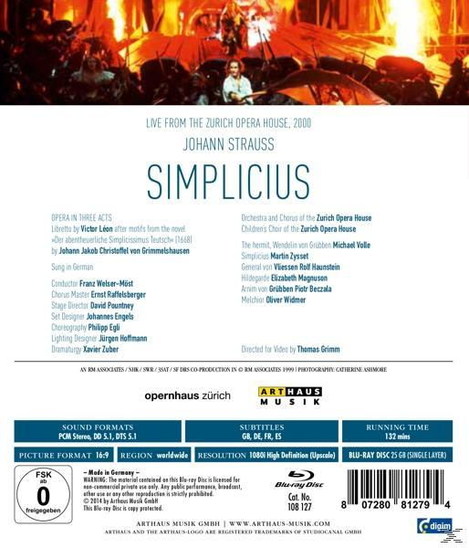 Welser-Möst/Volle/Zysset/+ - Simplicius  - (Blu-ray)