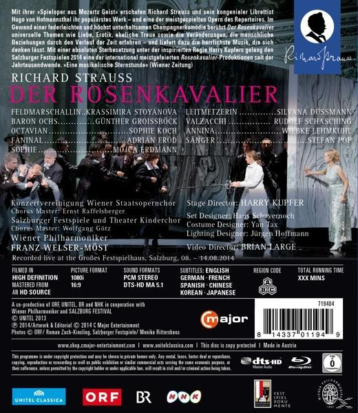 DVD-Cover: Richard Strauss' Der Rosenkavalier, mit Text, Besetzung und Aufführungsbild.
