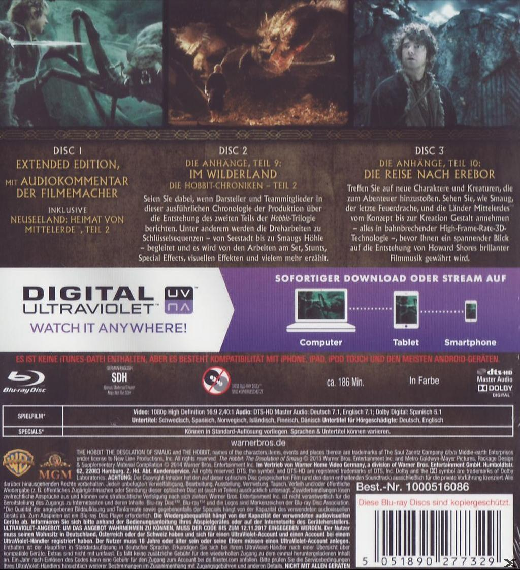 Der Hobbit: Smaugs Einöde Extended Edition (Steelbook) Blu-ray