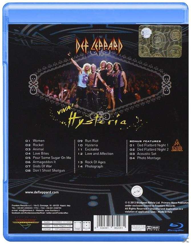Def Leppard - - At Joint, Hysteria (Blu-ray) Live Las - Viva! The Vegas