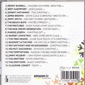 CD-Cover mit Titelliste. Schneeflocken im Hintergrund. Amazon.de-Logo auf der rechten Seite.