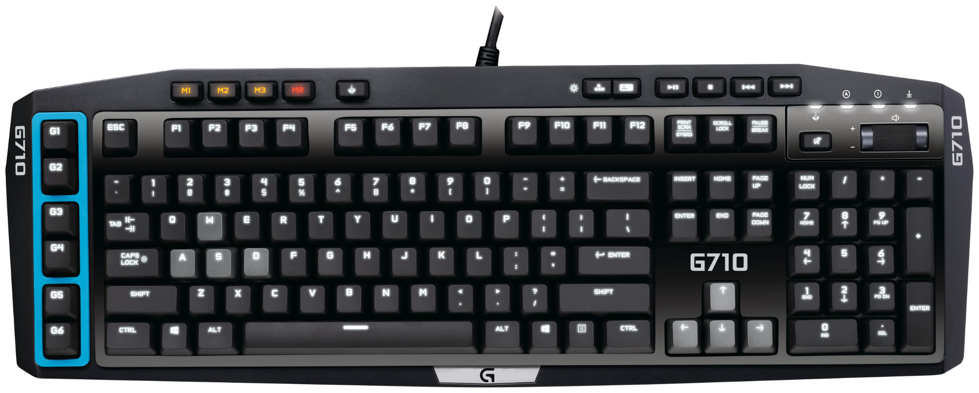 LOGITECH G710, Gaming Tastatur, Schwarz