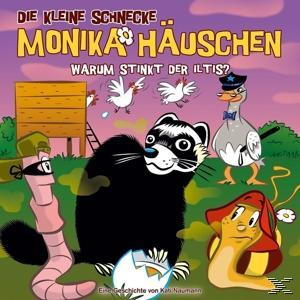 Cartoon-Cover mit einem Frettchen, Wurm, Schnecke, Gänsen und Text auf Deutsch auf lila Hintergrund.
