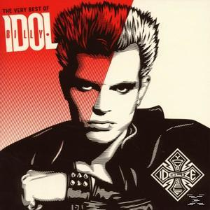 Albumcover: Billy Idol in Schwarzweiß und Rot.