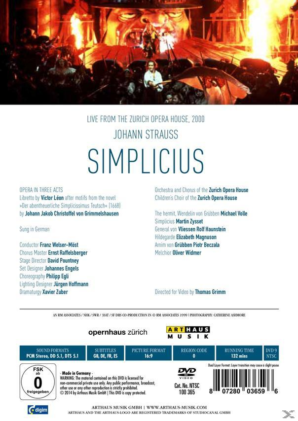 Zürich, Der Simplicius Orchester Zürich Der (DVD) - - Oper Oper Chor