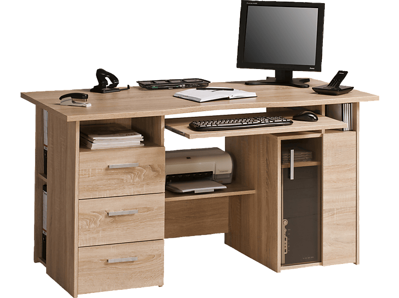 MAJA 4052 Schreib- und Computertisch Sonoma-Eiche Computertisch und Schreib