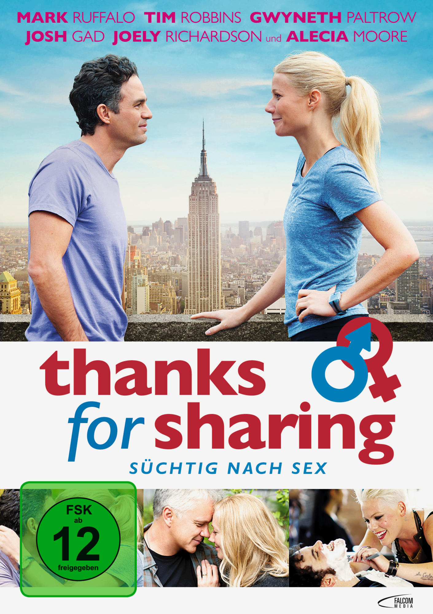 Filmposter mit Mark Ruffalo und Gwyneth Paltrow mit dem Titel "Thanks for Sharing".