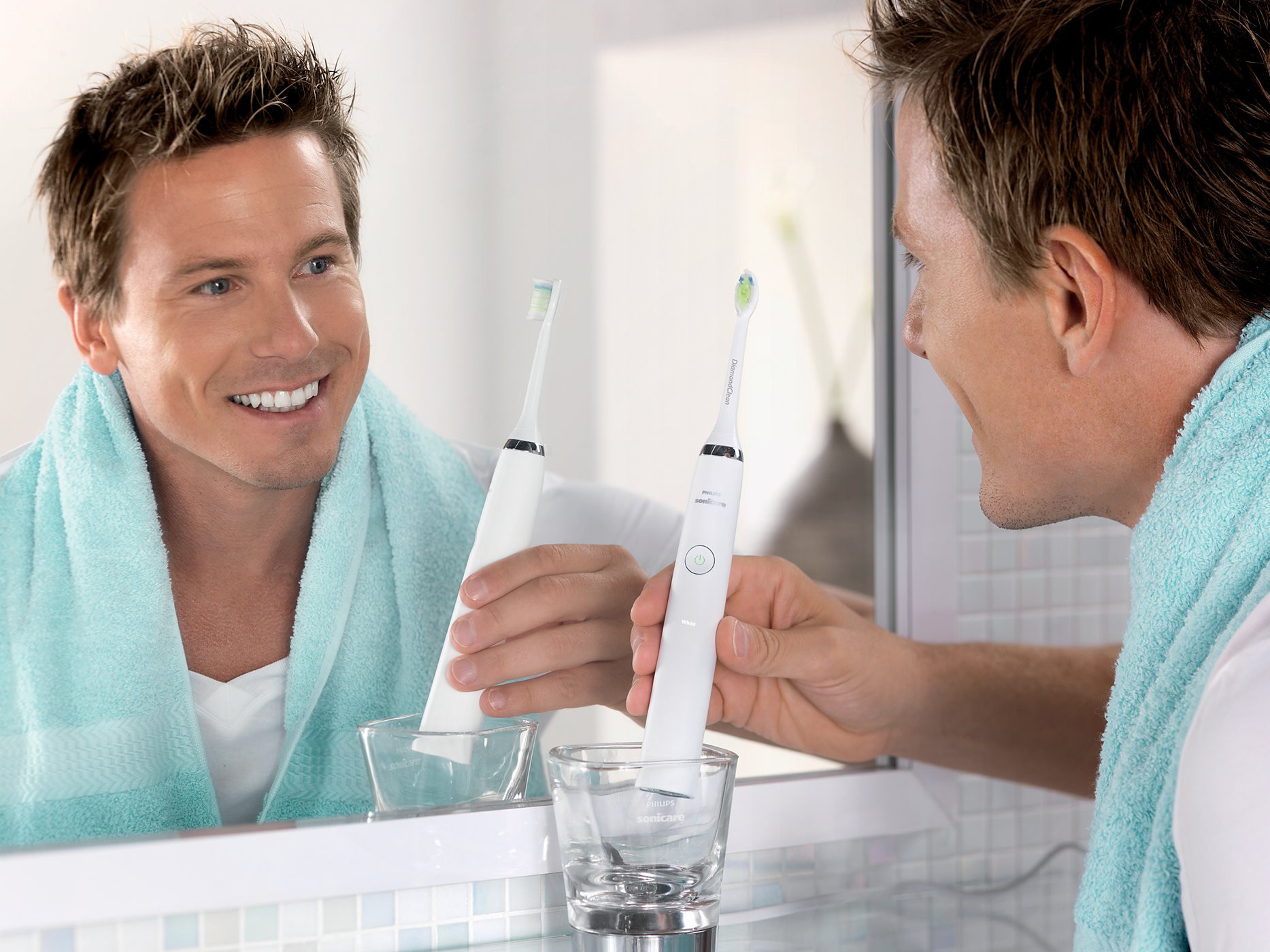 PHILIPS HX 9332/34 Sonicare Diamond Clean  elektrische Zahnbürste Weiß