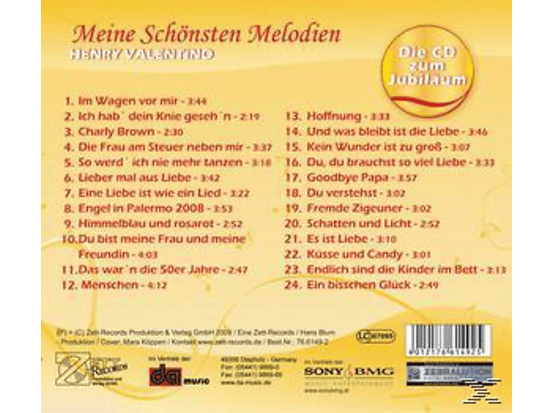Thumbnail - Henry Valentino - Meine Schönsten Melodien (CD)