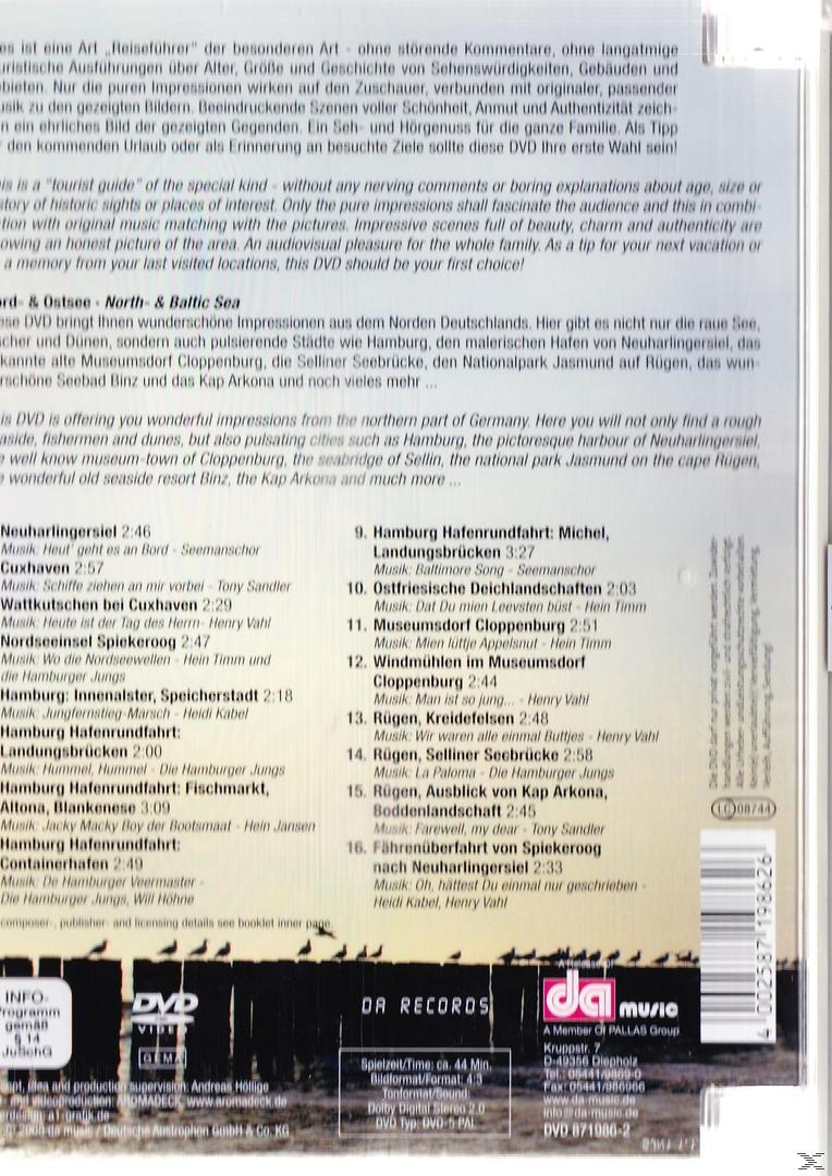 DVD-Rückseite: Text, Bilder einer Küstenszene und eine Karte. Enthält einen Barcode.