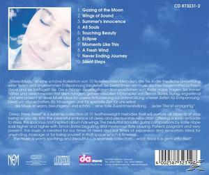 Rückseite eines CD-Covers, das eine Frau und eine Liste von Songs mit Text zeigt.