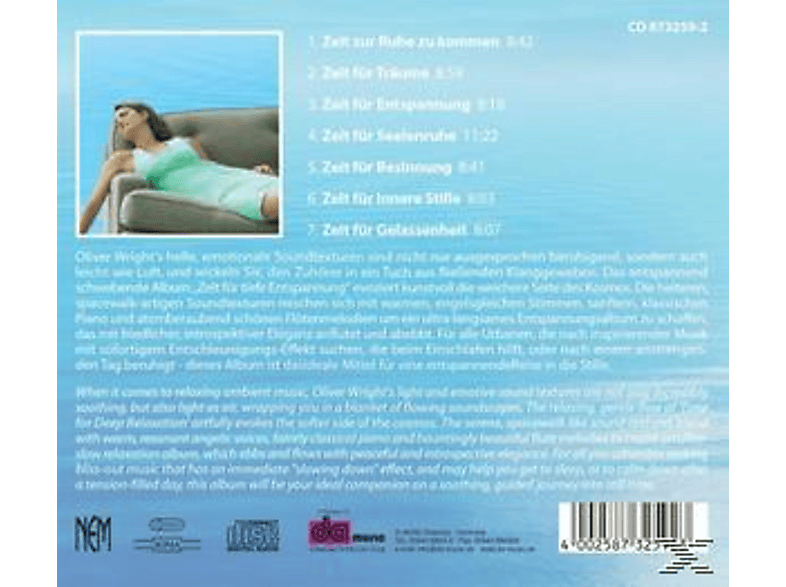 Thumbnail - Oliver Wright - Zeit Für Tiefe Entspannung (CD)