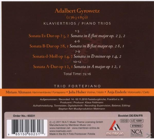 Trio Fortepiano - Gyrowetz: Klaviertrios  - (CD)