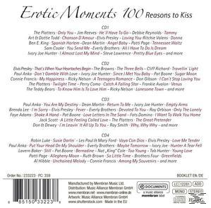 100 Kiss Erotic To Brothers/Anka/Boone - Presley/Valens/Everly - (CD) Reasons - Moments