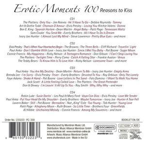 Presley/Valens/Everly Brothers/Anka/Boone - Erotic Moments - 100 Reasons To Kiss  - (CD)