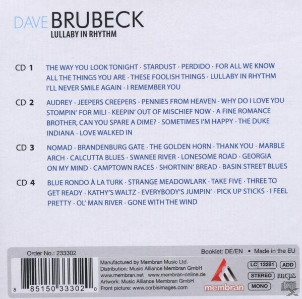 Dave Brubeck - Lullaby In Rhythm  - (CD)