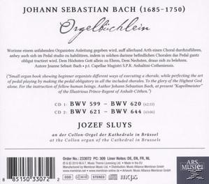 Sluys Jozef - Orgelbüchlein BWV 599-644  - (CD)