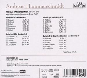 VARIOUS - Hammerschmidt: Vier Suiten Aus "Erster Fleiss"  - (CD)