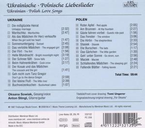 Anton Stingl (guitar) Oksana Sowiak (voice), Sowiak, Oksana / Stingl, Anton - Ukrainische & Polnische Liebeslieder  - (CD)