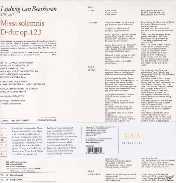 Schreier/Masur/GOL/+ - Missa Solemnis D-Dur Op.123  - (Vinyl)
